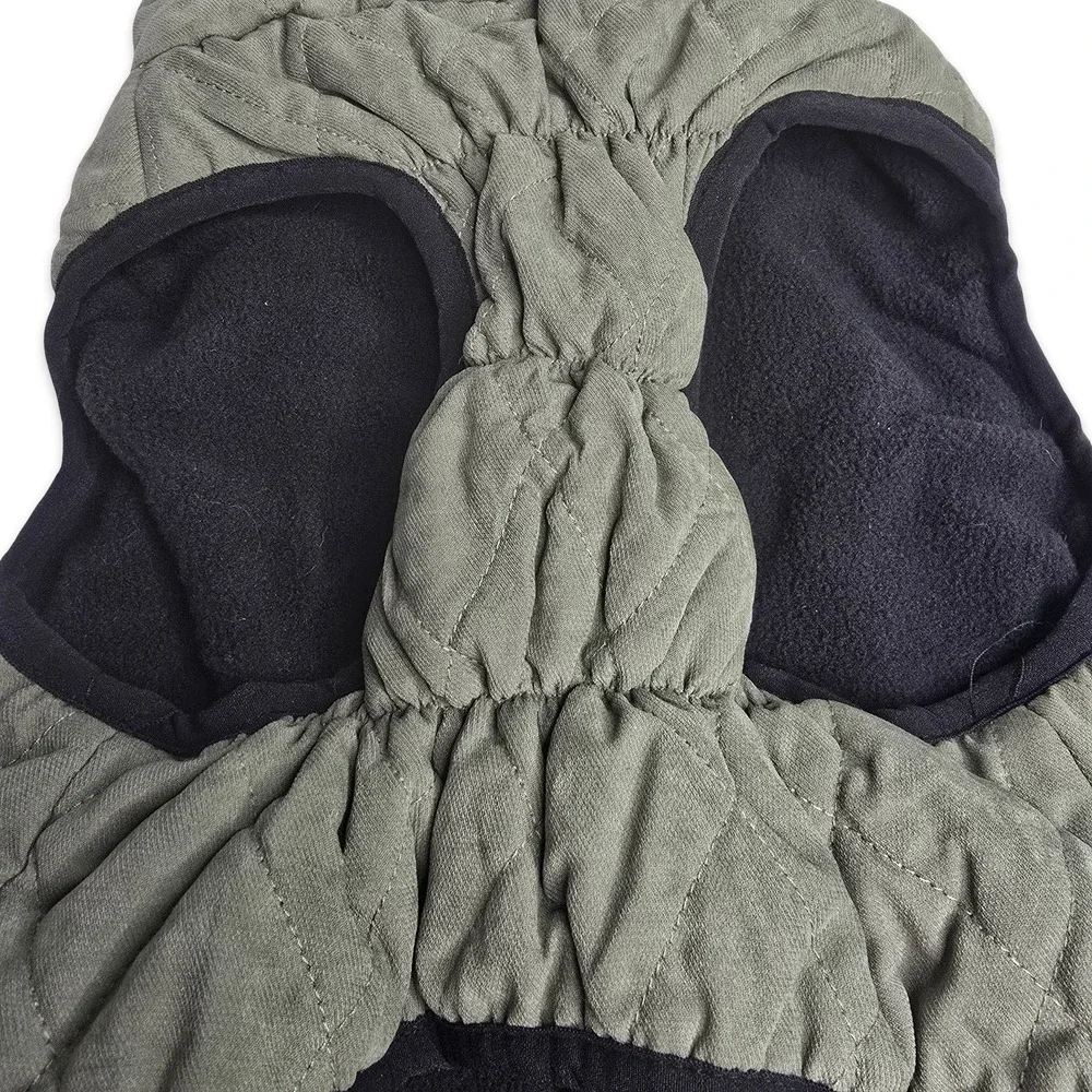 Scenereal Quilted Dog Jacket XL Olive Green Fleece Lined Harness D-Ring NWT